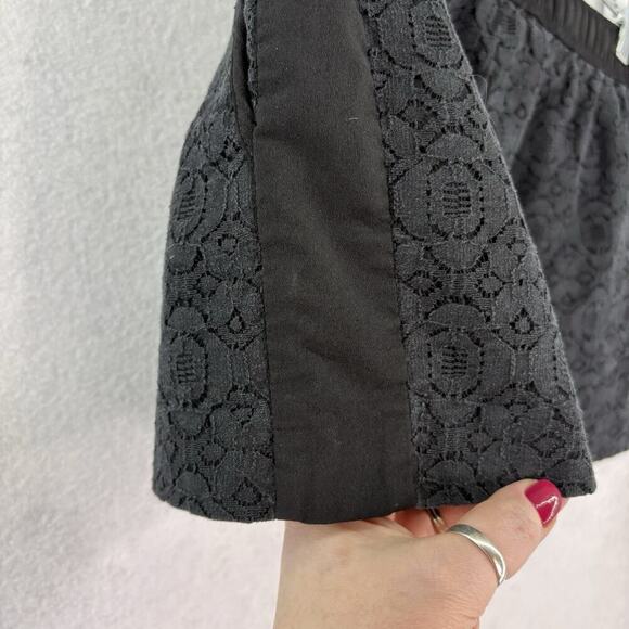 Loft Women’s Shorts Size‎ 4 Black Floral Lace Overlay Bohemian Vacation Travel - Picture 4 of 6